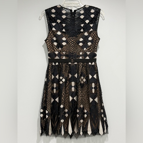BCBGMaxAzria Womens Black Patterned Mini Dress Size 2 - Picture 5 of 13